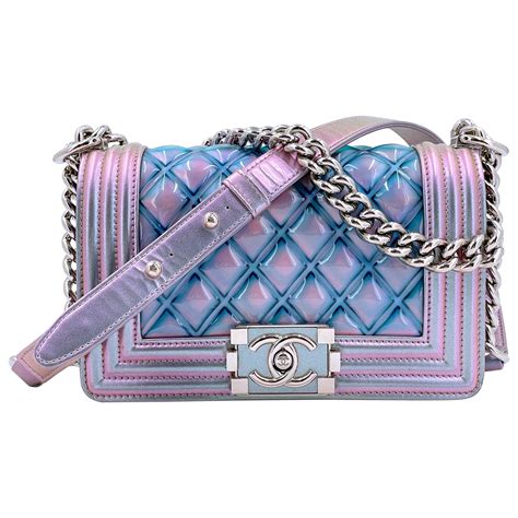 iridescent purple chanel boy bag|chanel bag review.